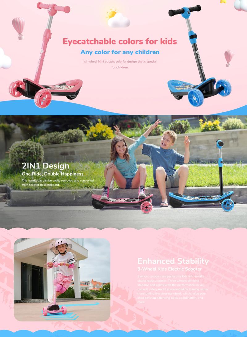 【Christmas Gifts】Electric Scooter for Kids, Bluetooth Control Light Up 3-Wheels Kick Scooter for Age 3-12 Stability Fun Ride Adjustable Safety 【Christmas Gifts】Electric Scooter for Kids, Bluetooth Control Light Up 3-Wheels Kick Scooter for Age 3-12 Stability Fun Ride Adjustable Safety