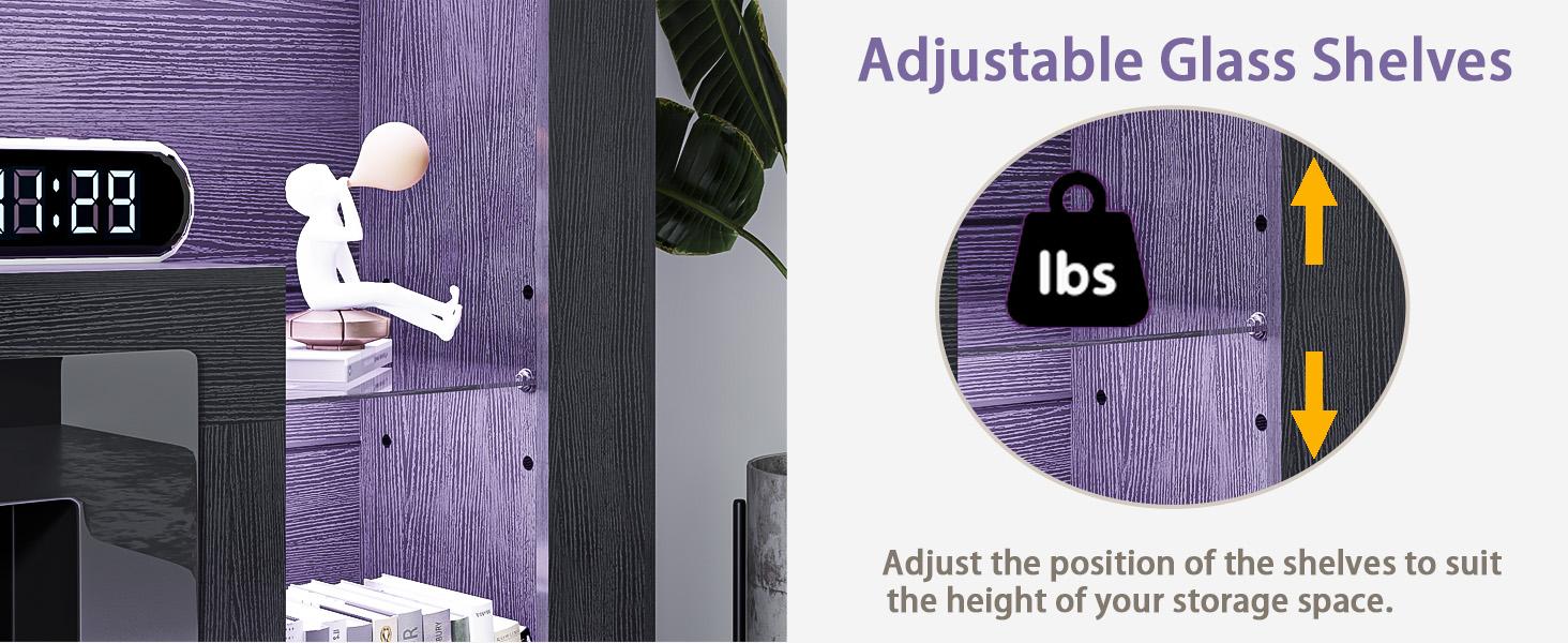 PUKAMI 80 inch Fireplace tv Stand with 50 inch Fireplace Up to 90" TVs,LED Light Entertainment Center and Storage, Modern Wood Media TV Console for Living Room PUKAMI 80 inch Fireplace tv Stand with 50 inch Fireplace Up to 90" TVs,LED Light Entertainment Center and Storage, Modern Wood Media TV Console for Living Room