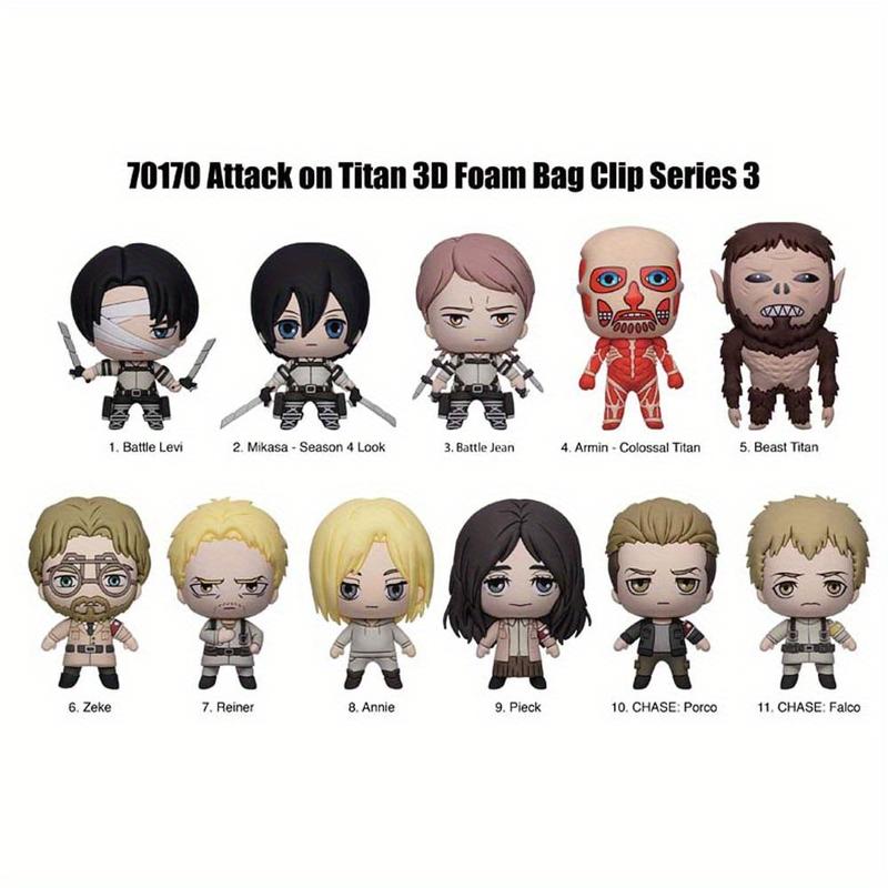 ATTACK ON TITAN Officially Licensed 3D Cartoon Anime Characters Series 3 Mystery Blind Box Keychain Eren JägerMikasa Ackerman Exquisite Collectibles for Friends Family Couples Birthday ATTACK ON TITAN Officially Licensed 3D Cartoon Anime Characters Series 3 Mystery Blind Box Keychain Eren JägerMikasa Ackerman Exquisite Collectibles for Friends Family Couples Birthday