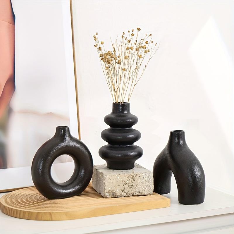 Set of 3 Bohemian ceramic vase set, decorative vase ornaments, wedding living room, bedroom, coffee shop, dining table decoration gifts
