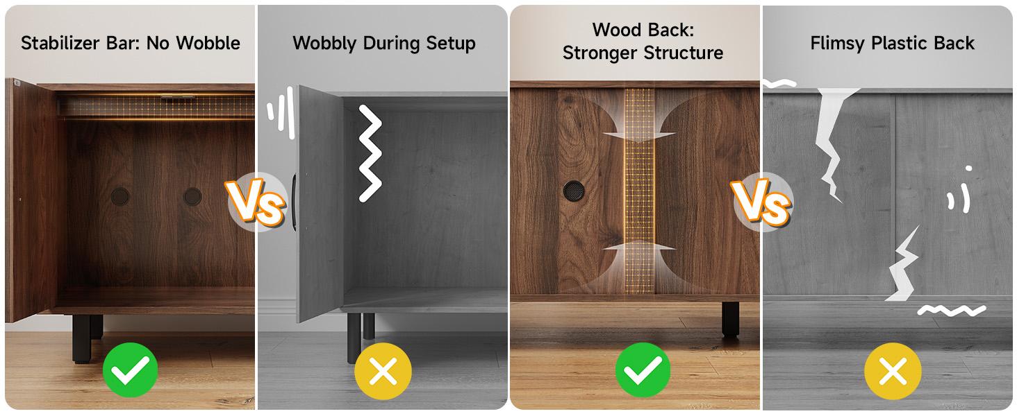 【SPOTLIGHT DAY】ONBRILL 59 Inches Cat Litter Box Enclosure for 2 Cats, Hidden Litter Boxes Furniture with Cat Scratch Pad, Large Indoor Pet House with Double Room, Wooden TV Stand Side Table 【SPOTLIGHT DAY】ONBRILL 59 Inches Cat Litter Box Enclosure for 2 Cats, Hidden Litter Boxes Furniture with Cat Scratch Pad, Large Indoor Pet House with Double Room, Wooden TV Stand Side Table