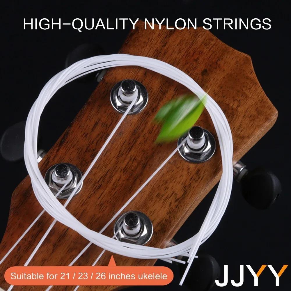 Nylon Ukulele Strings Set with Nano Anti-Rust Coating, Durable Camping & Dorm Use, Quick Tuning, Anti-Break Strings for Accurate Play