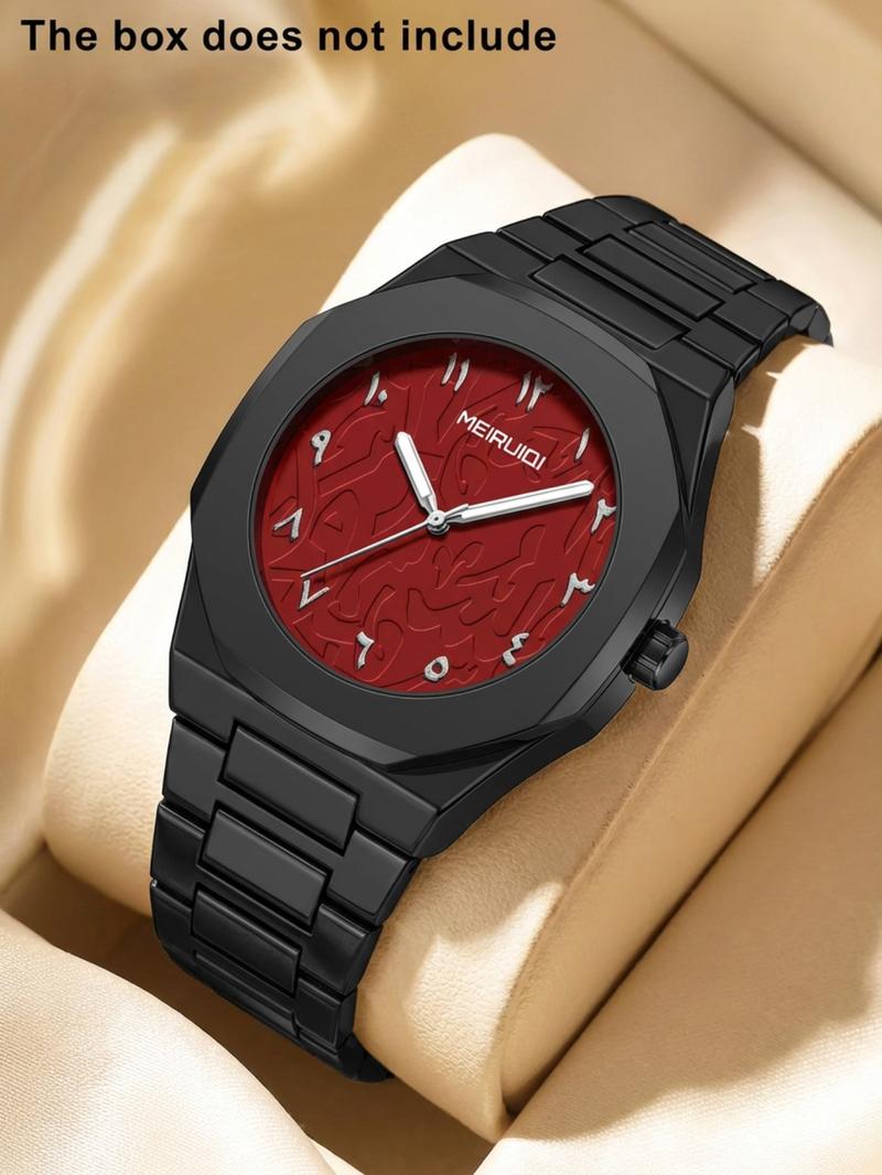 Men's All- Silicone Quartz Watch with Unique Texture, Skin-Friendly and Stimulus-Free Design, Elegant Gift Box Included