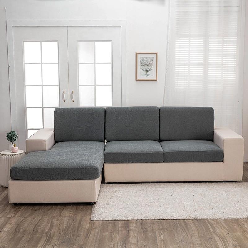 Waterproof Large Leaf Print 3D Stretch Sofa Cushion Cover, All-Season Dustproof Sofa Cover, Pet-Friendly Anti-Scratch Furniture Protector for Dogs & Cats, Ideal for Living Room & Bedroom Home Decor, Parties & Festivals.