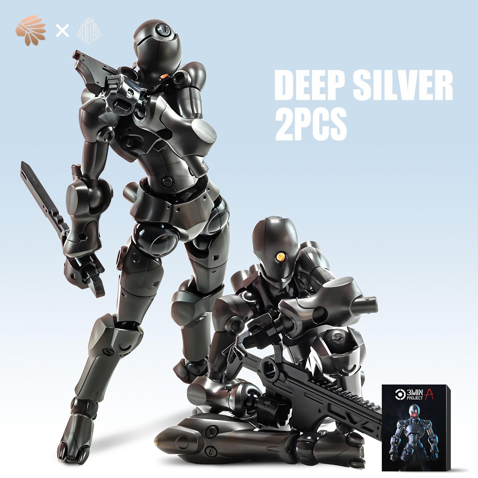 High-End 1/18 Scale Mecha Super Flexible Model Kit, 9.6cm Pocket Robot Assembly, High Precision DIY Mecha, Includes Metal Transparent