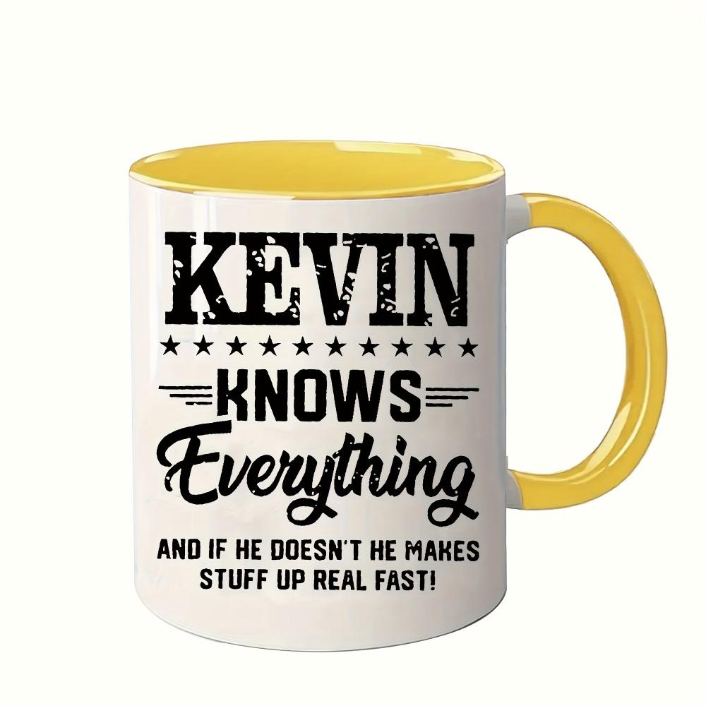 1pc Kevin-Themed Funny Ceramic Cup - Durable & Reusable Coffee/Milk Cup Suitable for Kevin Fans, Novelty Gift, Hand Wash Only, Iconic, Unisex for s & (Ceramic Cup)