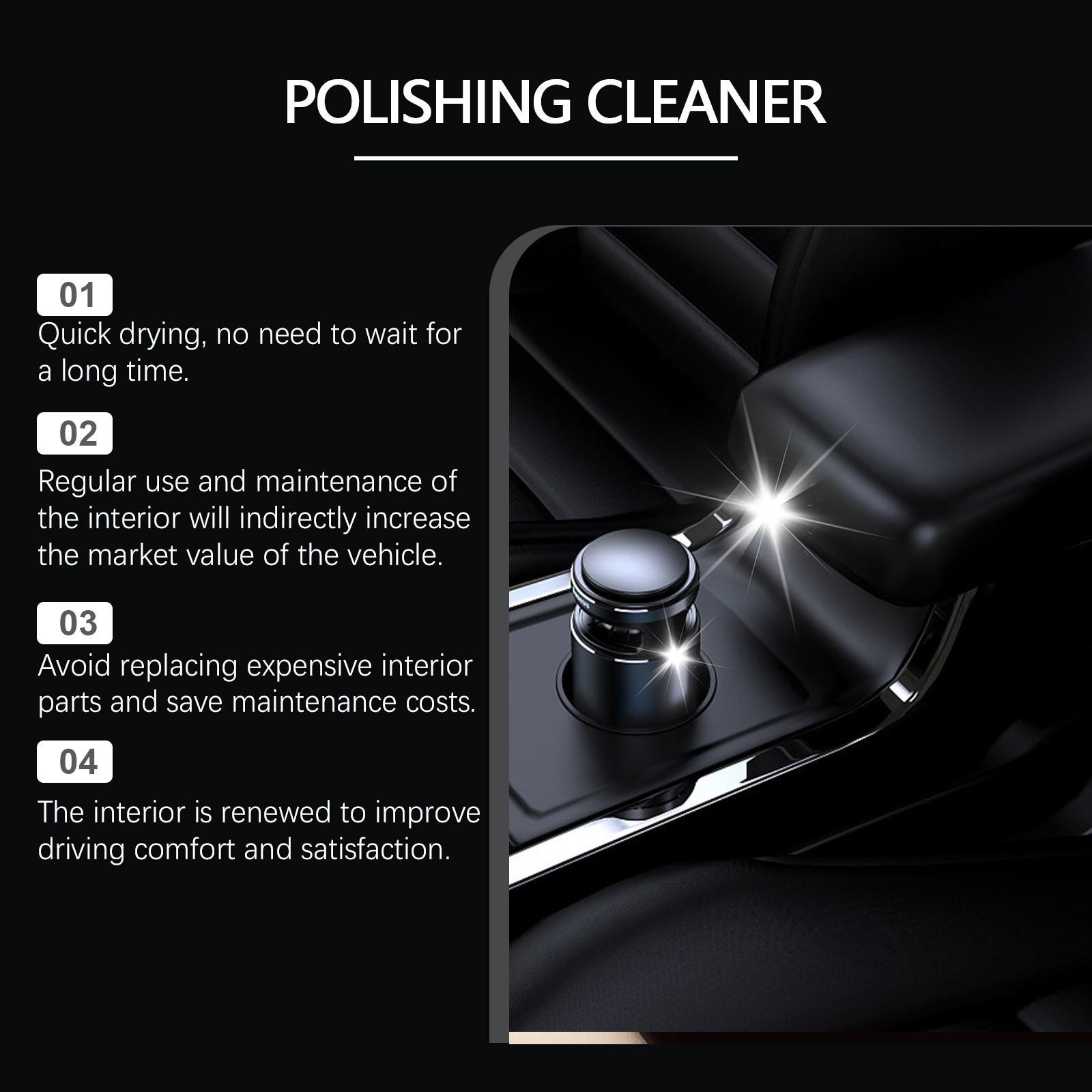 Car Interior Polish Agent, Glossy Shine Cleaning Maintenance, Anti-Dirty Polish, Enhances Appearance, Ideal for Car Care