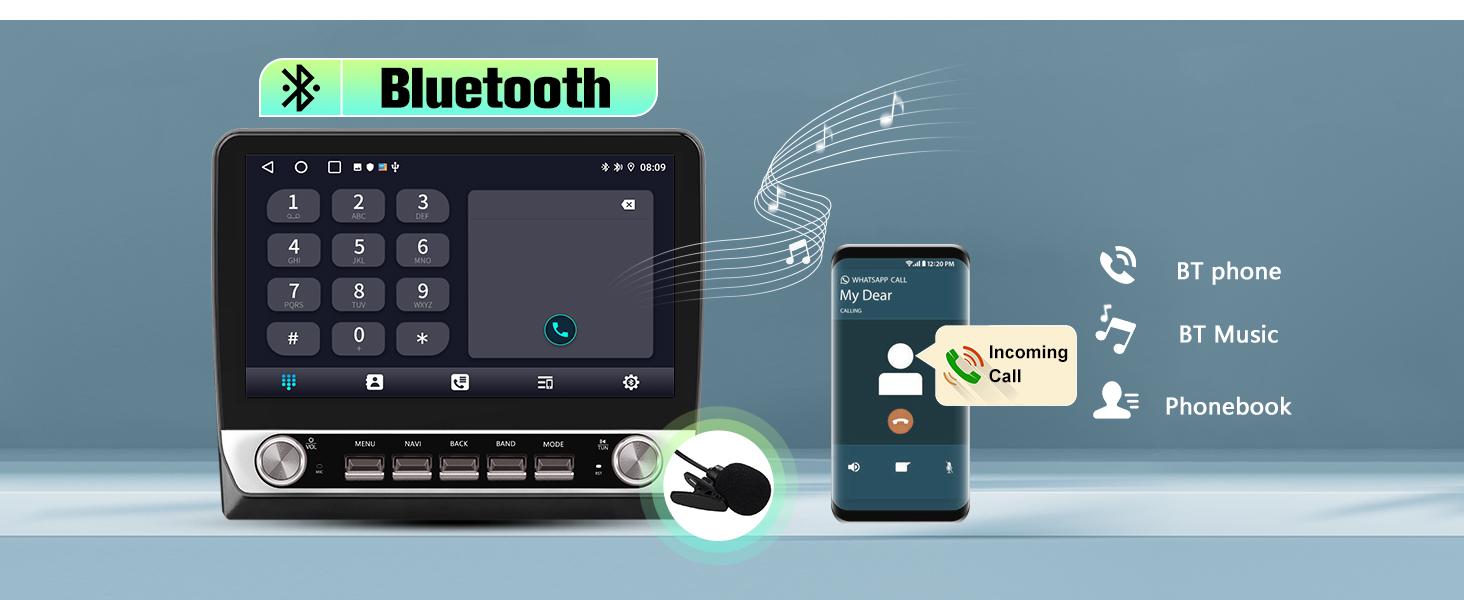 Car Stereo for Jeep Wrangler 2007-2018 touch screen has Android Auto Wireless Carplay, Bluetooth WIFI supports GPS Navigation