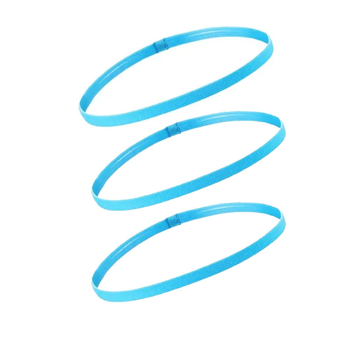 Solid Color Sports Headband, Elastic Headbands, 3 Counts/set High Elasticity Sweat Absorbing Headband, Non-slip Headband for Running Cycling Climbing