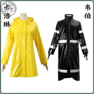 High quality Full Set Coraline Jones Cosplay costume Kids Adults Waterproof Raincoat Anime clothes Role playing Halloween party