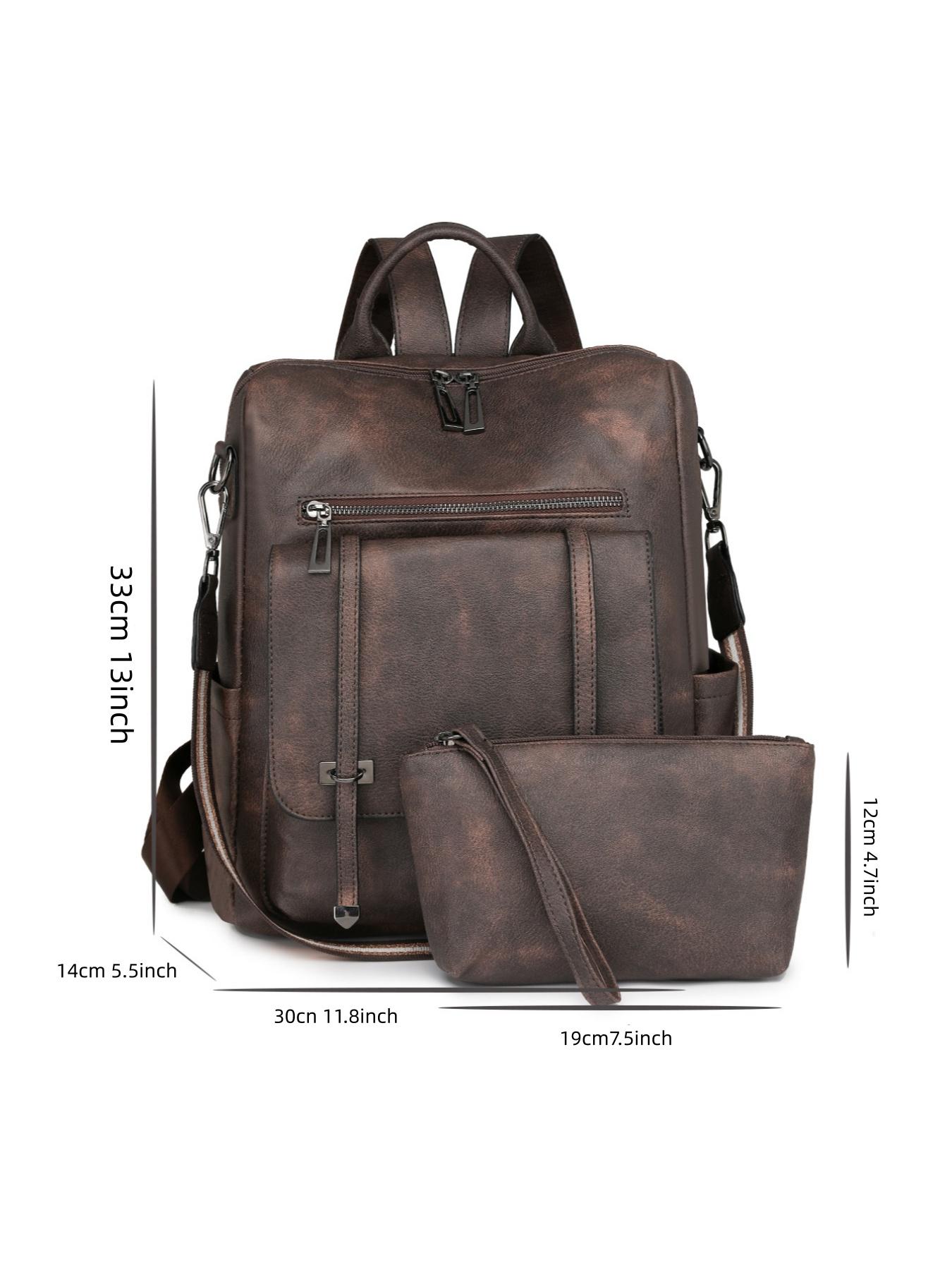 Women's Vintage Soft Leather Backpack, Multi-Functional Commuter Bag, Large Capacity Anti-Theft Handbag, Urban Fashion Accessory