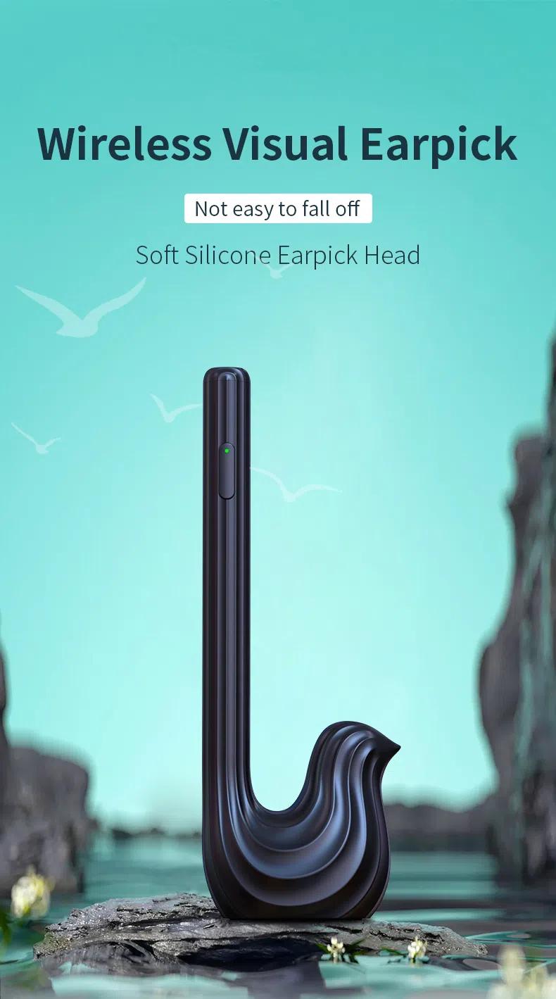 TikTokShopRestock-Earwax removal tool kit with camera, portable 360° wide-angle ear cleaner, Type-C charging, waterproof, suitable for iPhone and Android phones,Father's Day Gifts