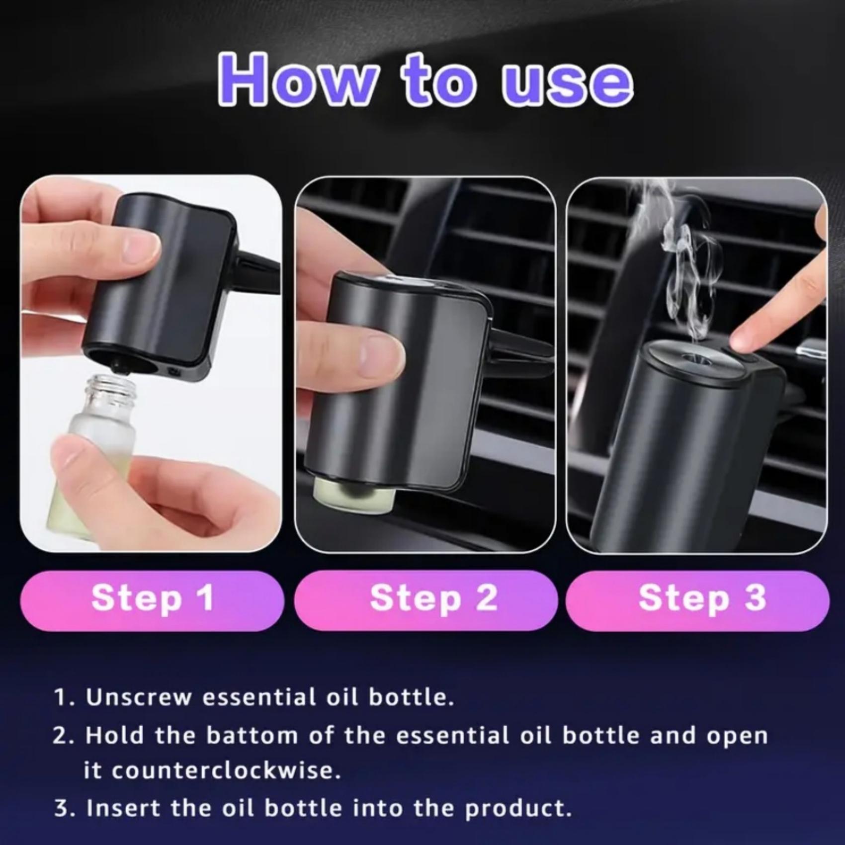 Smart Car Aroma Pro - Freshener Diffuser With 10 Bottles Adjustable Fragrance, Humidifier Function, Essential Oil Diffuser For Vehicle, Air Freshener And Purifier