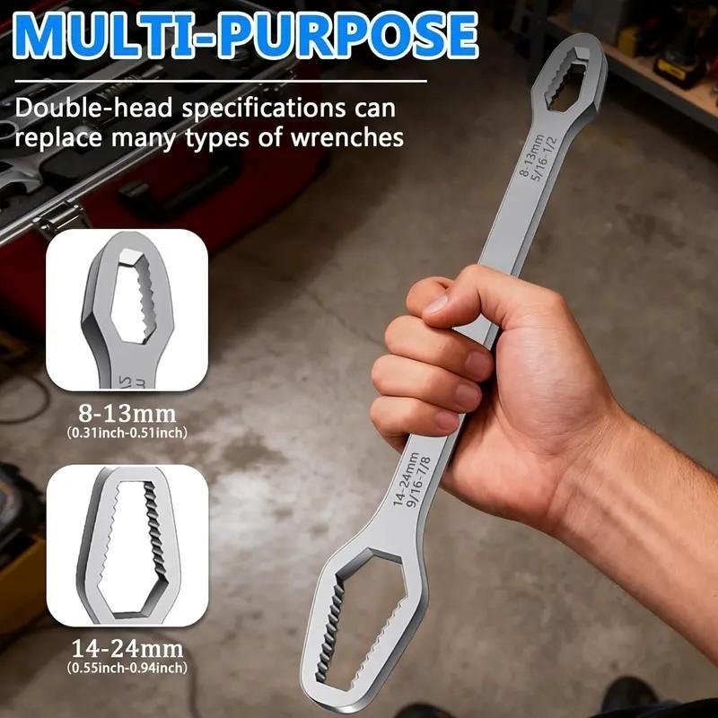 Multifunctional Star Wrench Adjustable Dual Head, Universal Multi-Use Tool, Manual Glasses Repair Kit, Essential Hand Tools