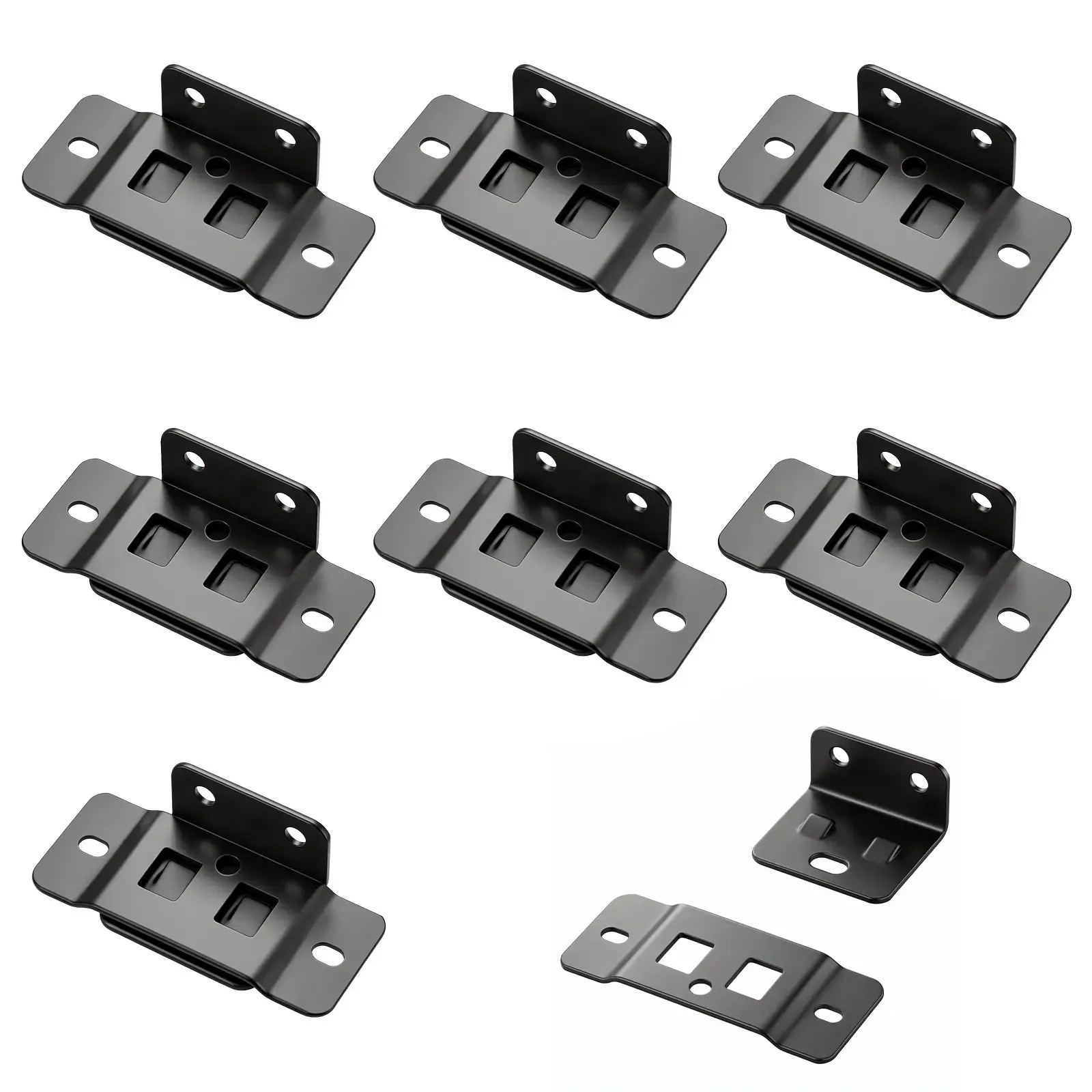 8 Pack Heavy Duty Right Angle Corner Brace, Quick Fitting Stainless Steel Furniture Joint Bracket with Screws, for Drawers, Cabinets, Tables & Chairs