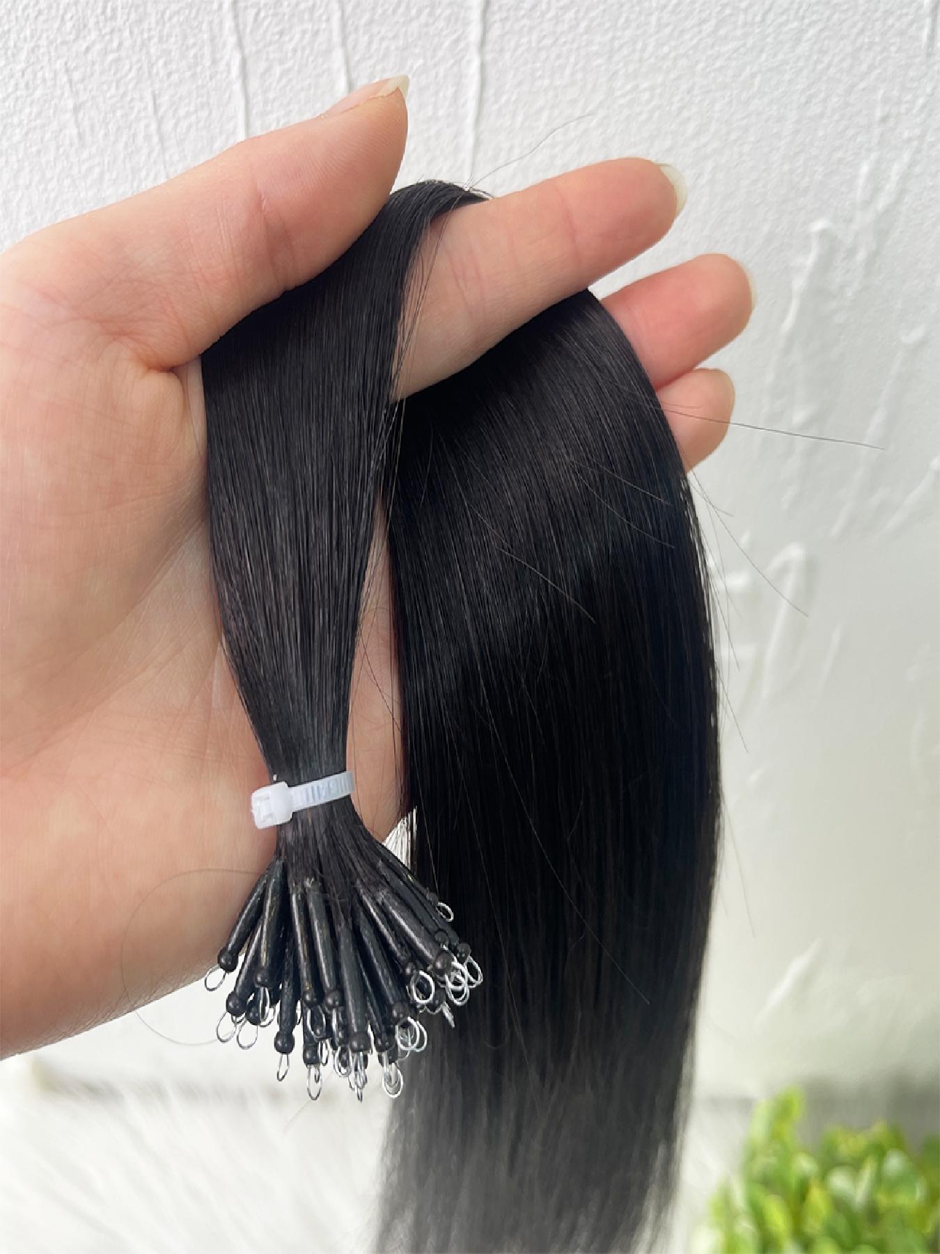 Human Hair Extension Pre-Bonded Micro Nano Rings, Beads Loop Nano Hair Extensions, Cold Fusion Nano Ring Extensions, 30g/pack