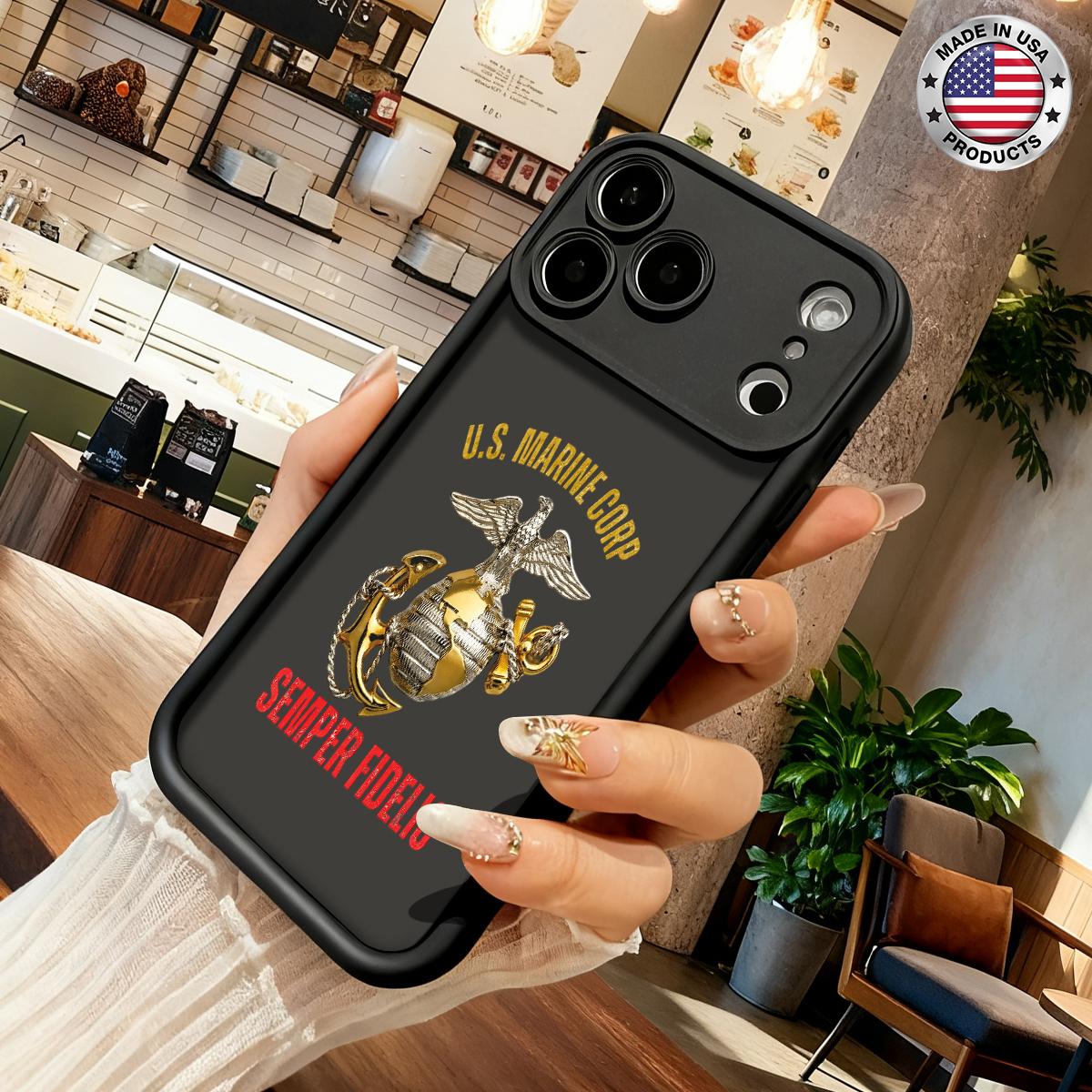 Cool U S Marine Corps Semper Fidelis Emblem Design Case for iPhone 17 16 15 14 Pro Max 13 12 11 XR XS Plus Air Slim Shockproof Anti Drop TPU Cover