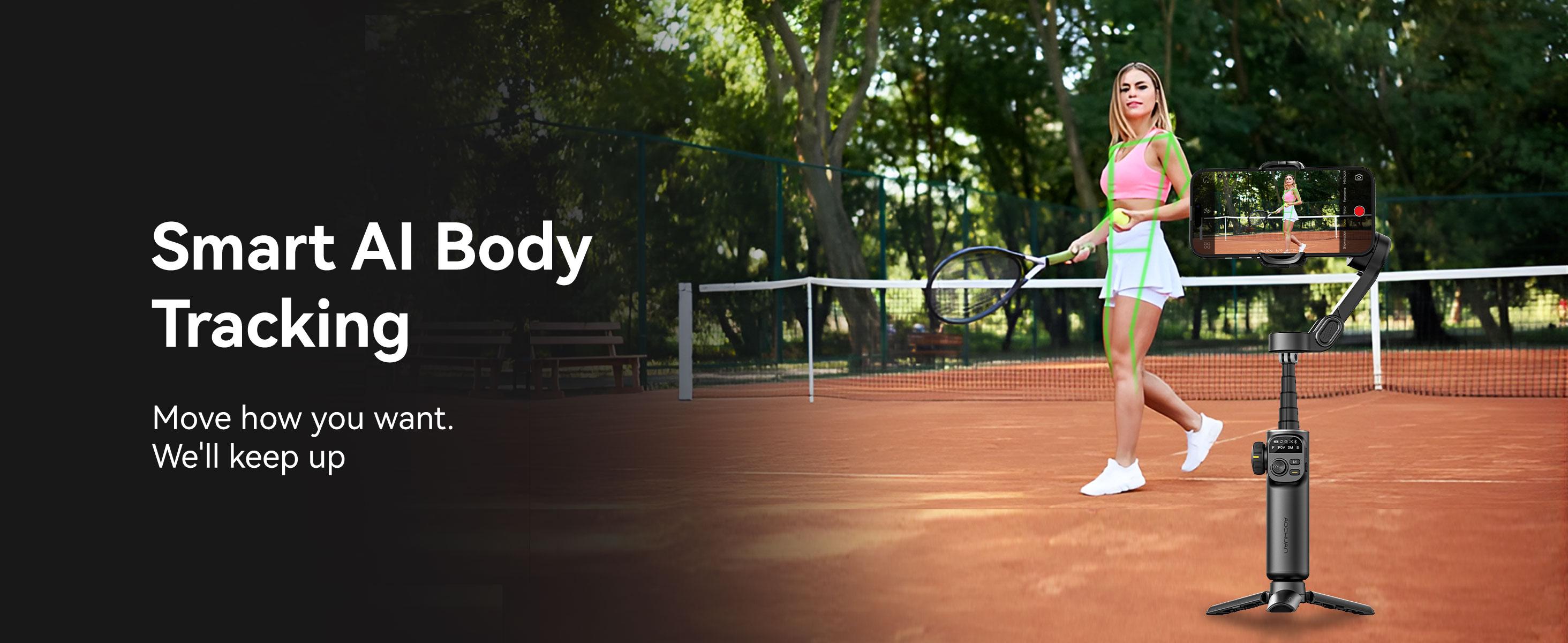 AOCHUAN Gimbal Stabilizer for iPhone, 3-Axis Smartphone Gimbal Built in 7.8' Extension Rod, Portable Gimbal Stabilizer w/OLED Display for iPhone/Android, Perfect for TikTok YouTube Vlogging-Smart X2 Black