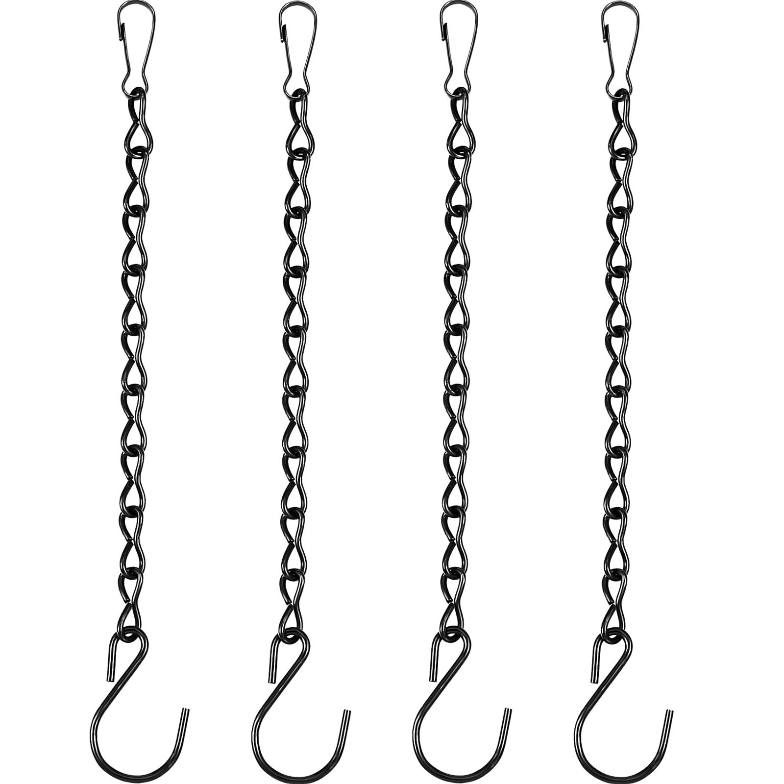 3-Piece Hanging Basket Chain Hooks, Replacement Chains for DIY Bird Feeder Pots Lanterns Decorative Iron Chains