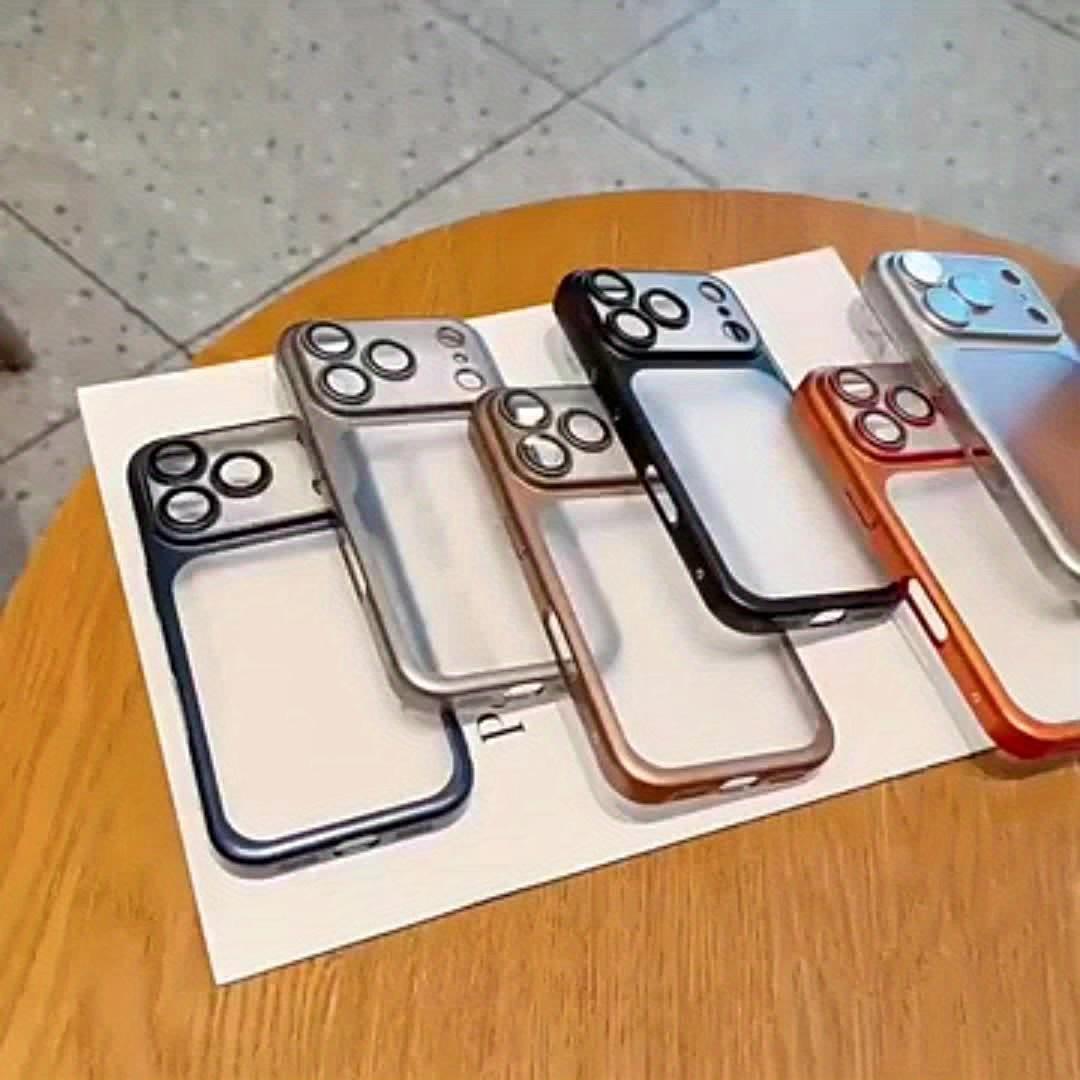 3 PCS [1 Phone Case with 2X Clear Screen Protectors]Phone Case - The Matte PC Electroplated Case Is Suitable for Iphone 17, 16, 15, 14, 13 Pro Max Plus Air Series, Featuring an Ultra-Thin Design And a Transparent End, Complete with a Lens Film