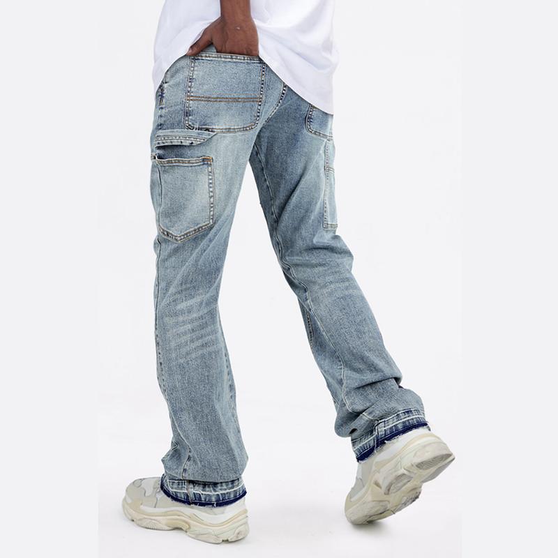 GINGTTO Men's Stacked Flared Jeans Bootcut Patchwork Streetwear Denim Pants GINGTTO Men's Stacked Flared Jeans Bootcut Patchwork Streetwear Denim Pants