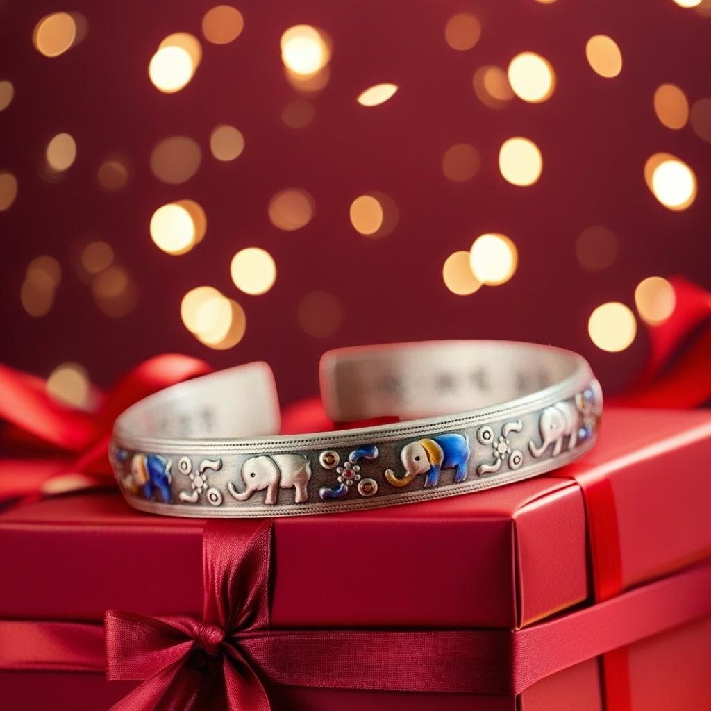 Solid Silver s999 bracelet Sterling Silver bracelet Ladies Open bracelet can be freely adjusted size Send girlfriend send Mom birthday holiday gift Silver weight 31 g /1.09 oz