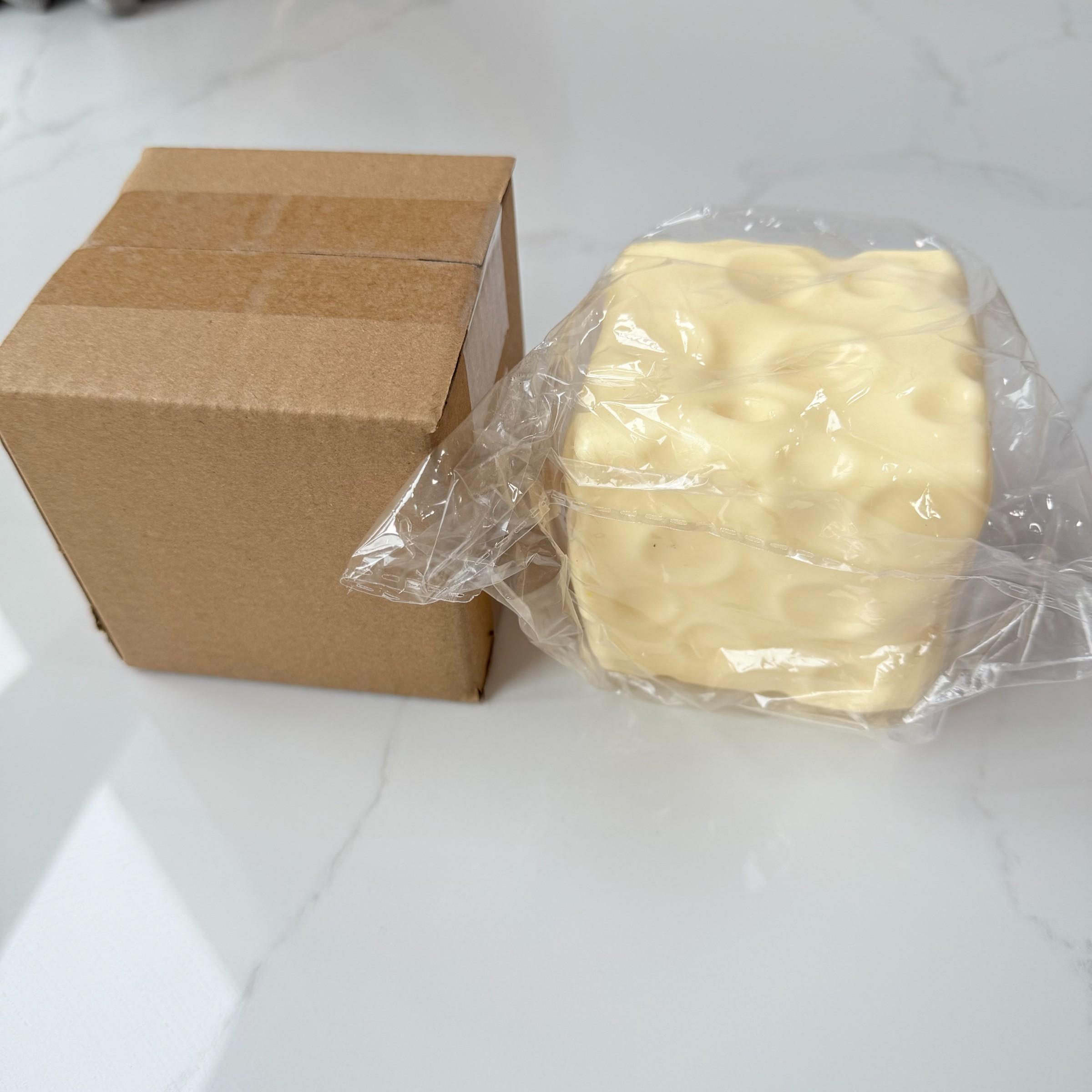 Fully Moldable Non-Rebound Petroleum Jelly-Filled Cheese Squishy Stress Ball, Giant 6 cm & 7 cm Soft Gel Cheese Block for ASMR Relaxation, Squishy Fun Viral Fidget Gift for Anxiety Relief, Decompression Squishy