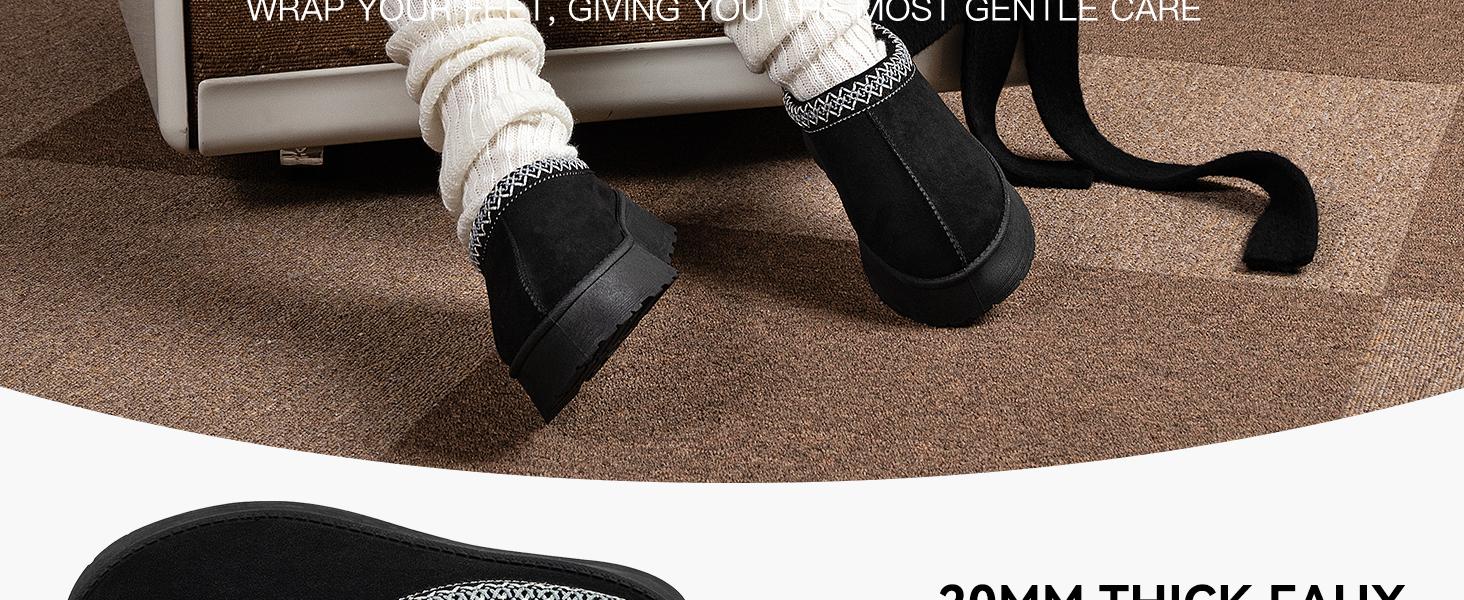 MUSSHOE Cozy Suede Platform Slippers for Women SpringStatements