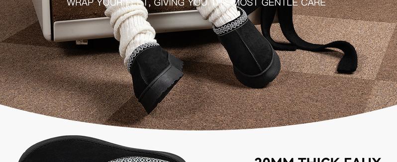 MUSSHOE Cozy Suede Platform Slippers for Women