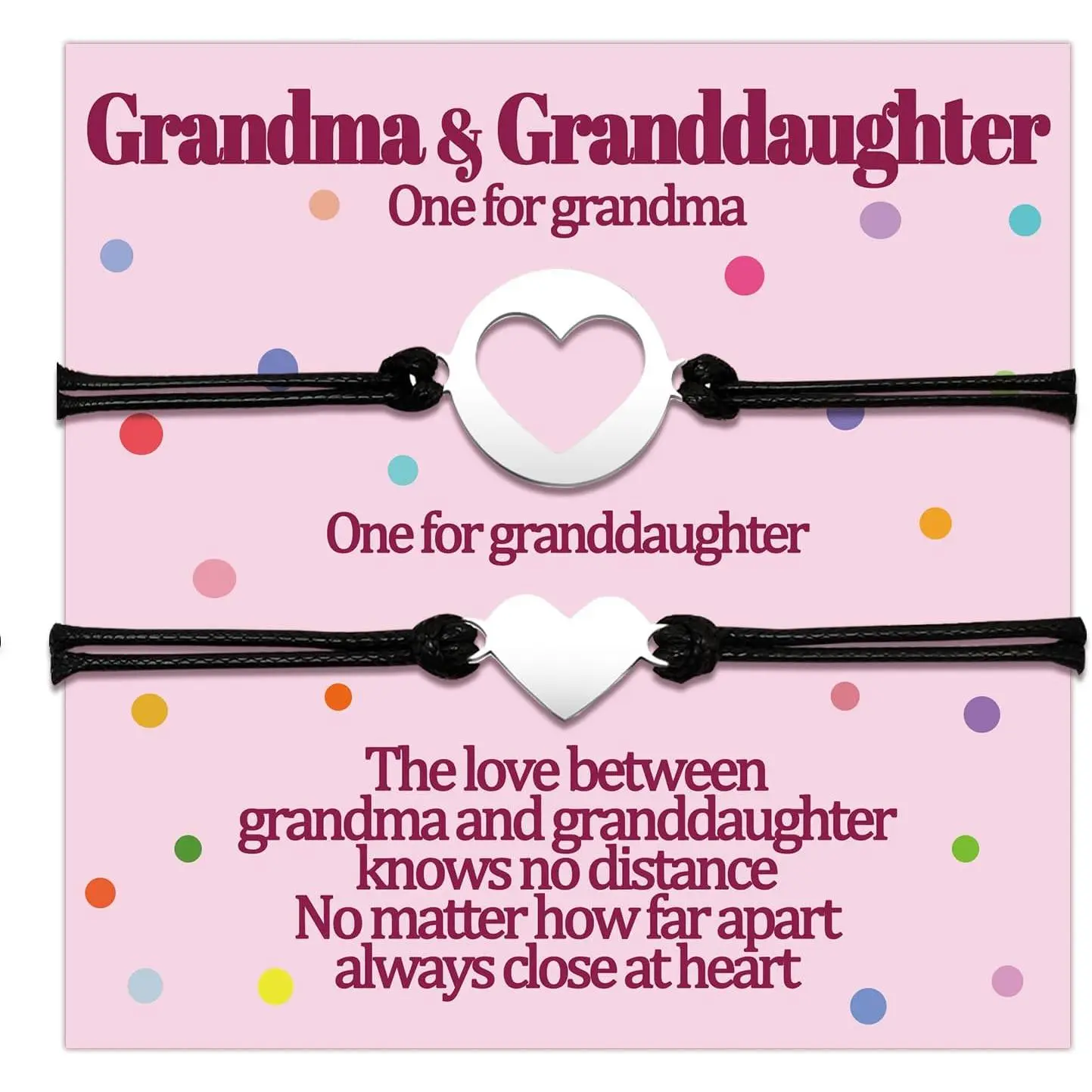 Granddaughter Bracelets from Grandma Gifts for 2 3 4 Granddaughters Grandmother Matching Bracelet Nana and Me Bracelets Set for 2  Women  Day Gifts Little Girls  Birthday