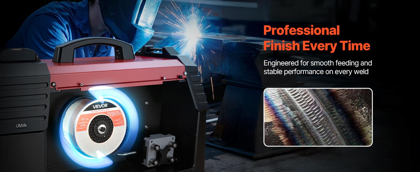 VEVOR Flux Core MIG Welding Wire, E71T-11 0.03-inch 10 LBS, Gasless Mild Steel Welding Wire with Low Spatter for All Position Arc Welding, Self-Shielded for Outdoor Use