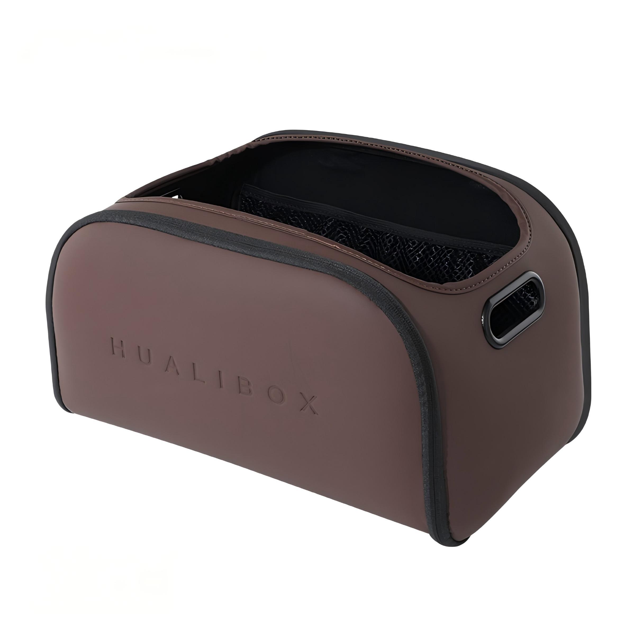 Luxury Leather Car Storage Box, Front Passenger Large Opening, Trunk Large Capacity Organizer, Multi-Functional Car Storage, Fits Various Models