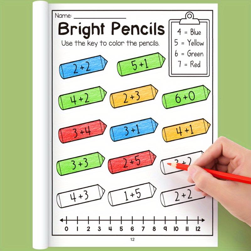 32 Pages Of Math Exercises On Addition And Subtraction Within 10, For Preschool Education, Mental Arithmetic Practice Book, Picture-Based Equation Writing And Decomposition Calculation Arithmetic Problems, Visual Learning Tools, Learning Materials