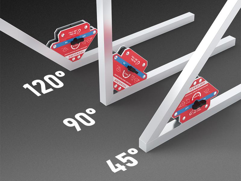 YESWELDER Switchable Arrow Welding Magnet with On/Off Switch | 66-110LBs Holding Power Magnetic Welding Holder for Soldering, Metal Fabrication & Pipe Installation