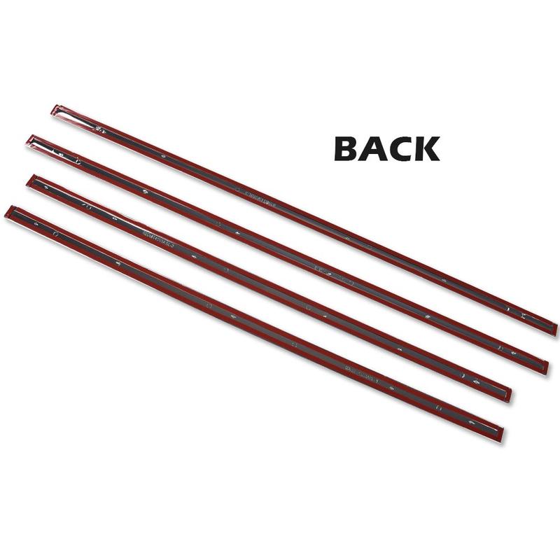 CROSSDESIGN Fit For 14-18 Silverado/Sierra Crew Cab Body Side Molding Trim 4PCS 1/18" Chrome