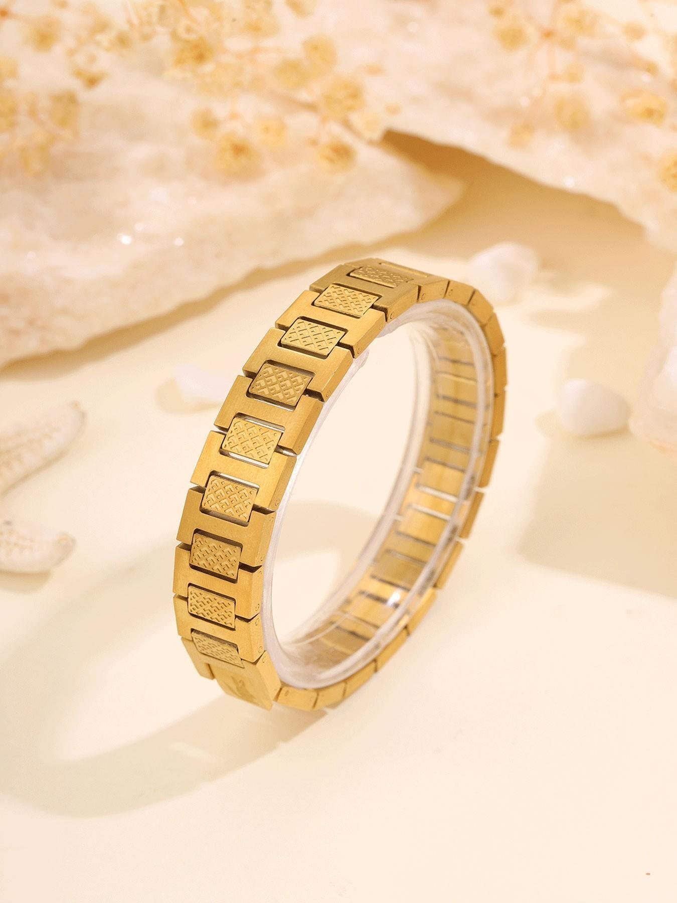 Fashion Retro Stainless Steel Crocodile & Fish Band Bracelet, Ideal for Men, Daily Wear, Parties, Gifts for Boyfriend, Friend, Father