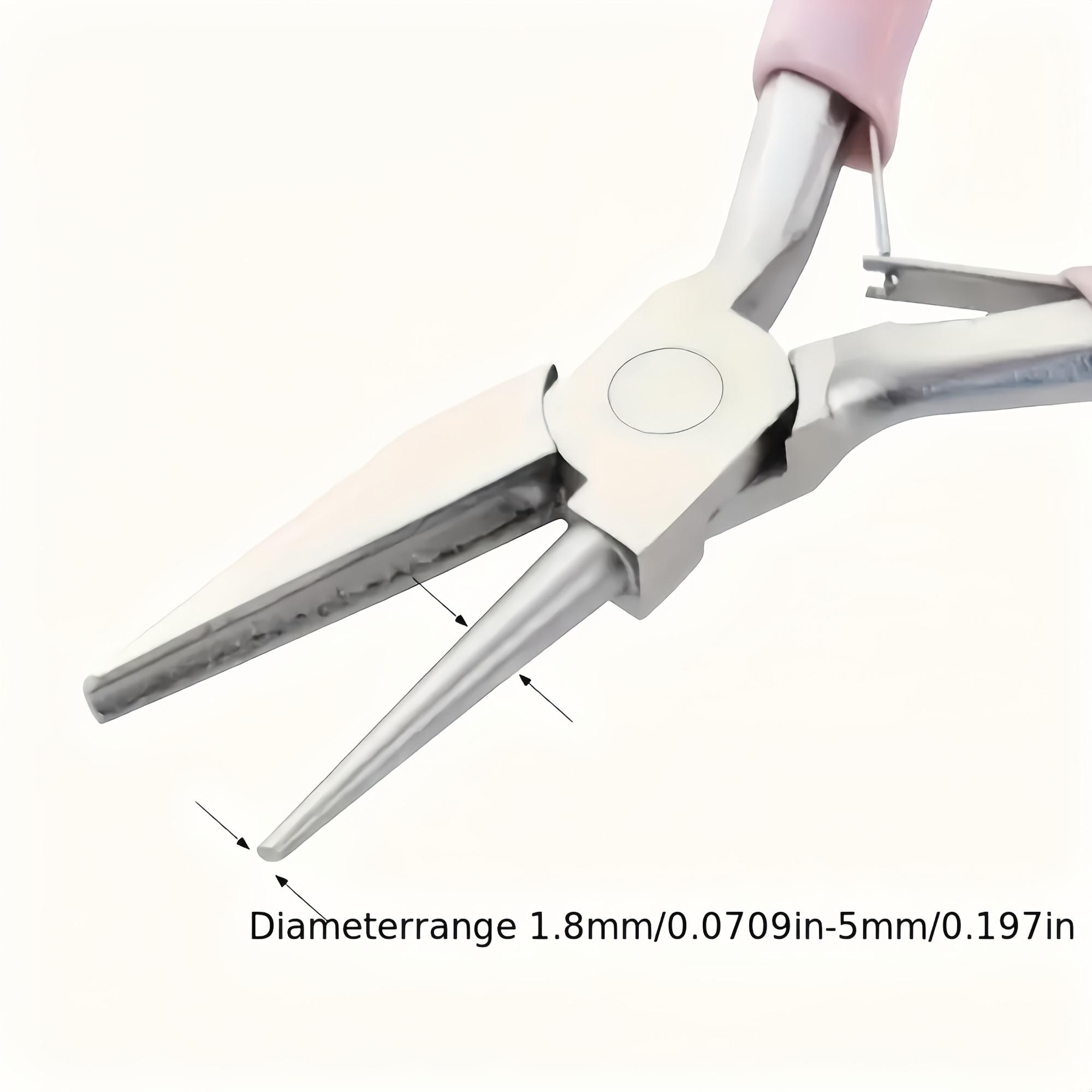 Durable Multi-Function Metal Needle Nose Pliers, Half-Round Design for DIY Jewelry and Metal Wire Shaping, Smooth Surface for Easy Maintenance