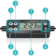 hygger Auto On Off LED Aquarium Light, Full Spectrum Fish Tank Light with LCD Monitor, 24/7 Lighting Cycle, 7 Colors, Adjustable Timer, IP68 Waterproof, 3 Modes for Freshwater Planted Tank