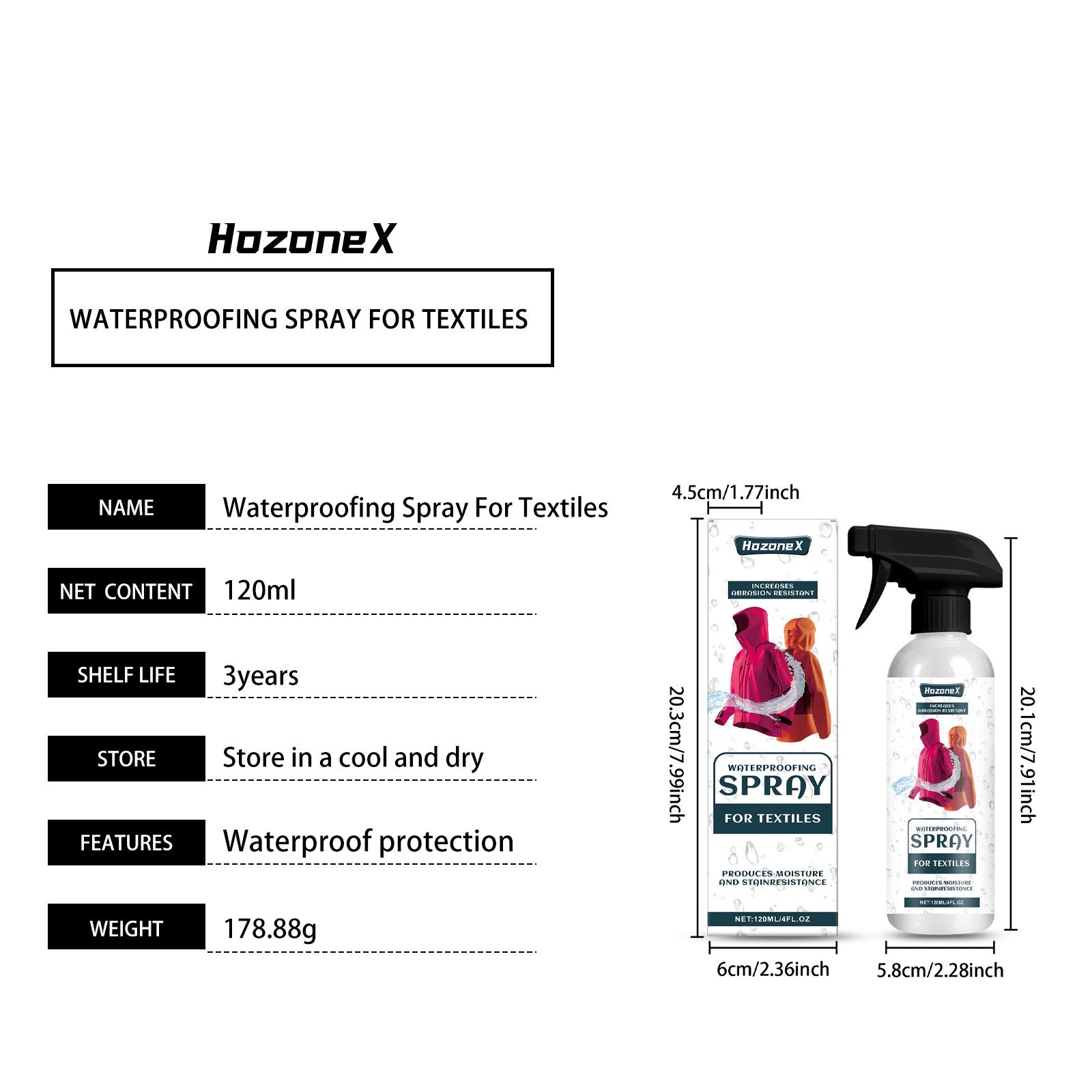 1pc 120ml Nano Waterproof Spray for Outdoor Jackets, Down Jackets & Shoes - Heavy-Duty All-Weather Protection, Long-Lasting Shield for Outdoor Gear, Camping Essentials, Versatile Fabric Waterproof Protection