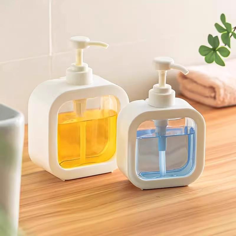 Travel Dispenser Bottle Press-Down Large Capacity Transparent Visible Hand Soap Empty Bottle Portable Lotion Shower Gel Bottle