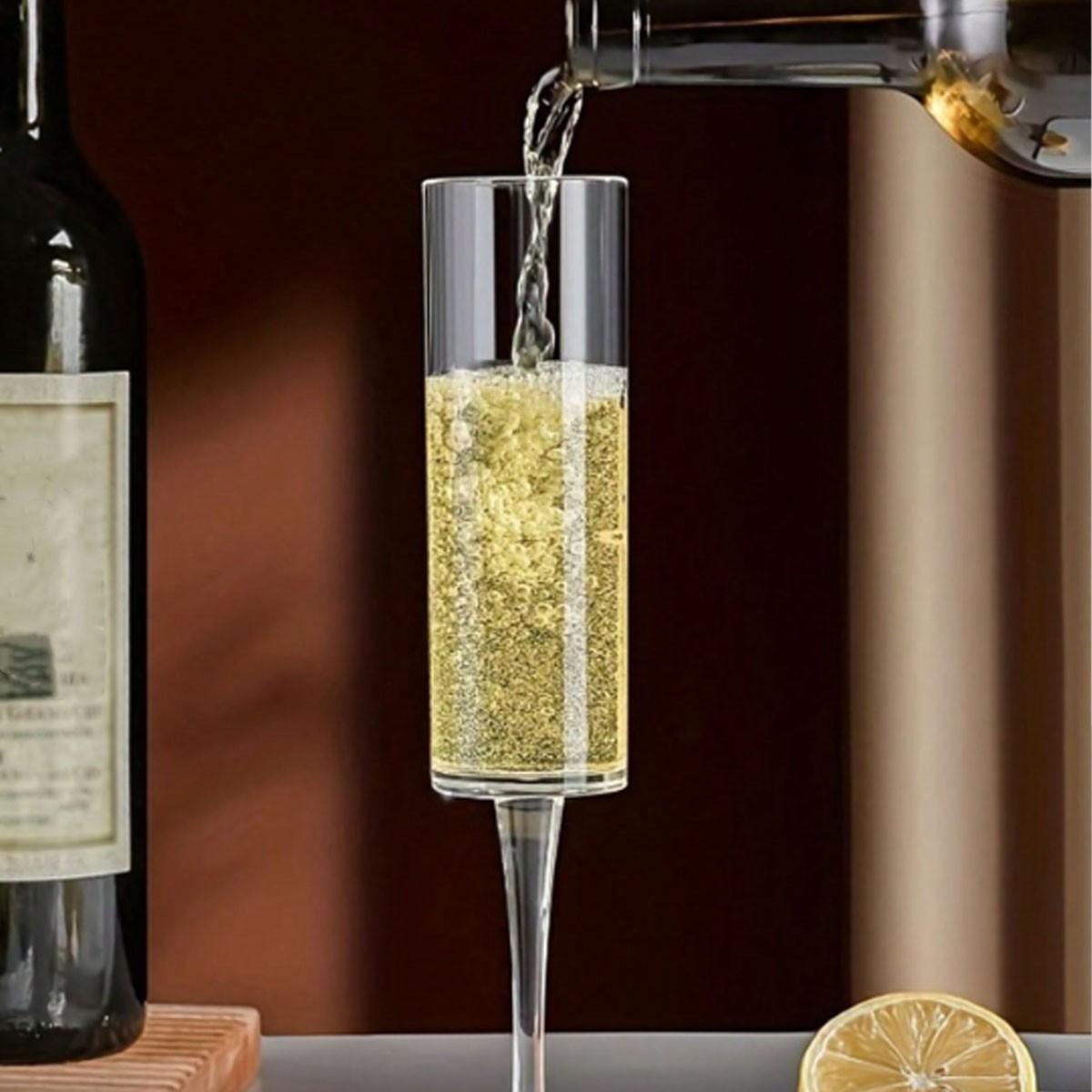 3/6 Pack Shatterproof Acrylic Champagne Glasses, 5.5oz Reusable Highball Cups, Transparent Martini Glasses, Perfect for Cocktails and Desserts