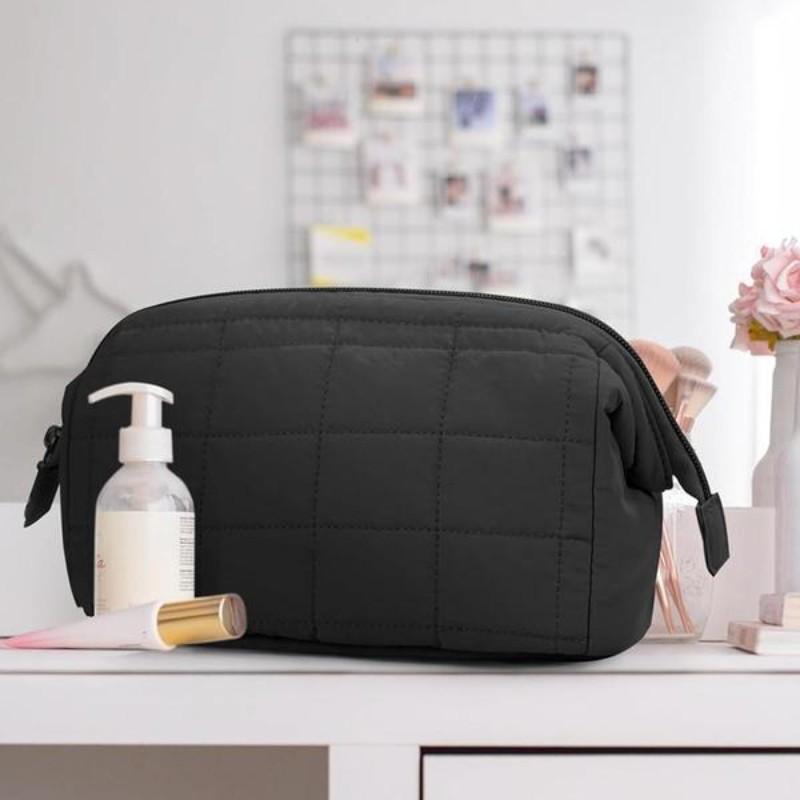 Portable Makeup Bag, Lightweight Polyester Cosmetic Organizer, Ideal for Home, Outings, Parties, Perfect Gift for Halloween, Christmas, Birthday