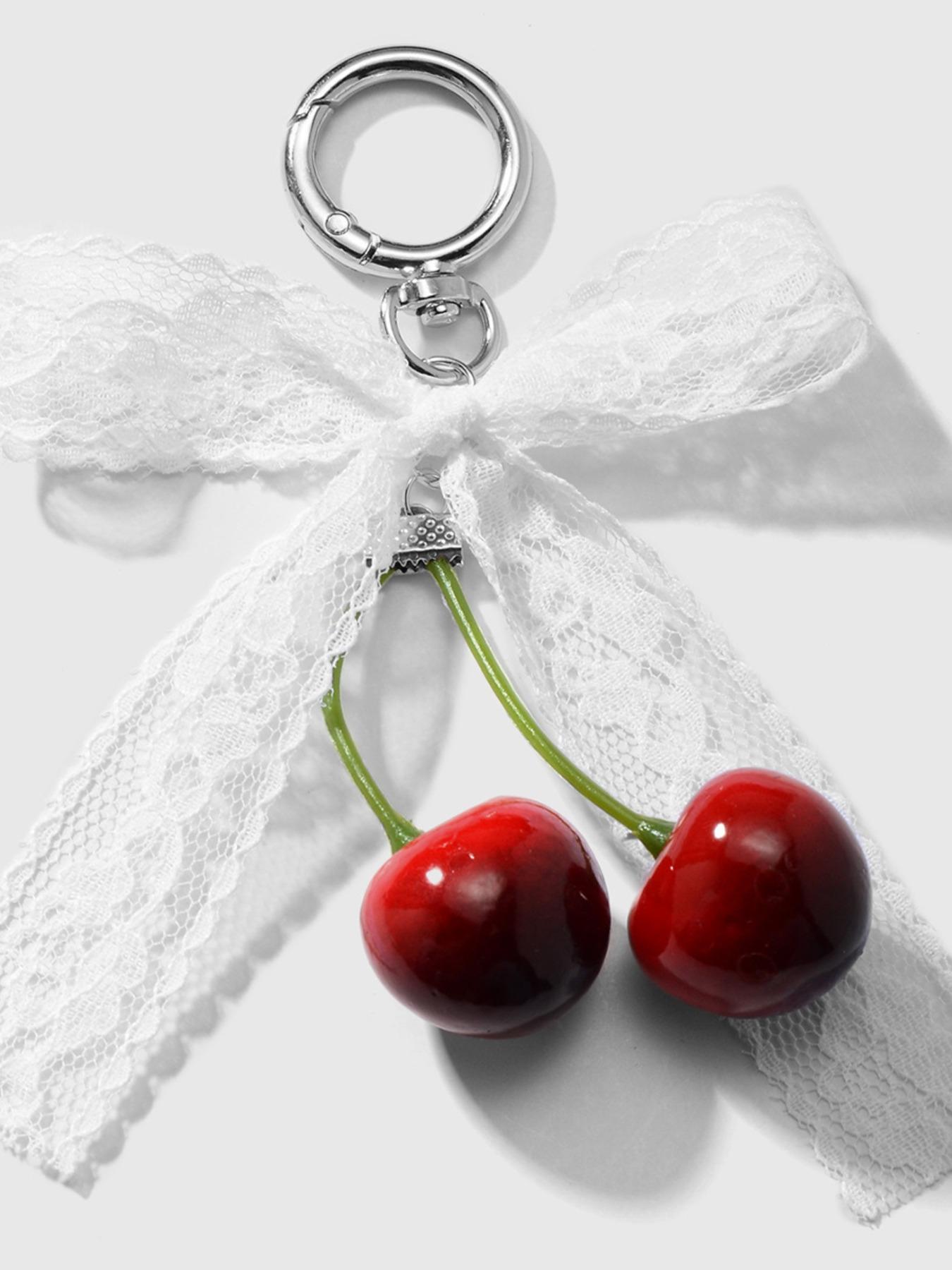 New Elegant Simple Sweet Cool High-Quality Faux Pearl Lace Leopard Bow Keychain Bag Charm, Casual Style, No Choking Hazard, Fashionable Accessory