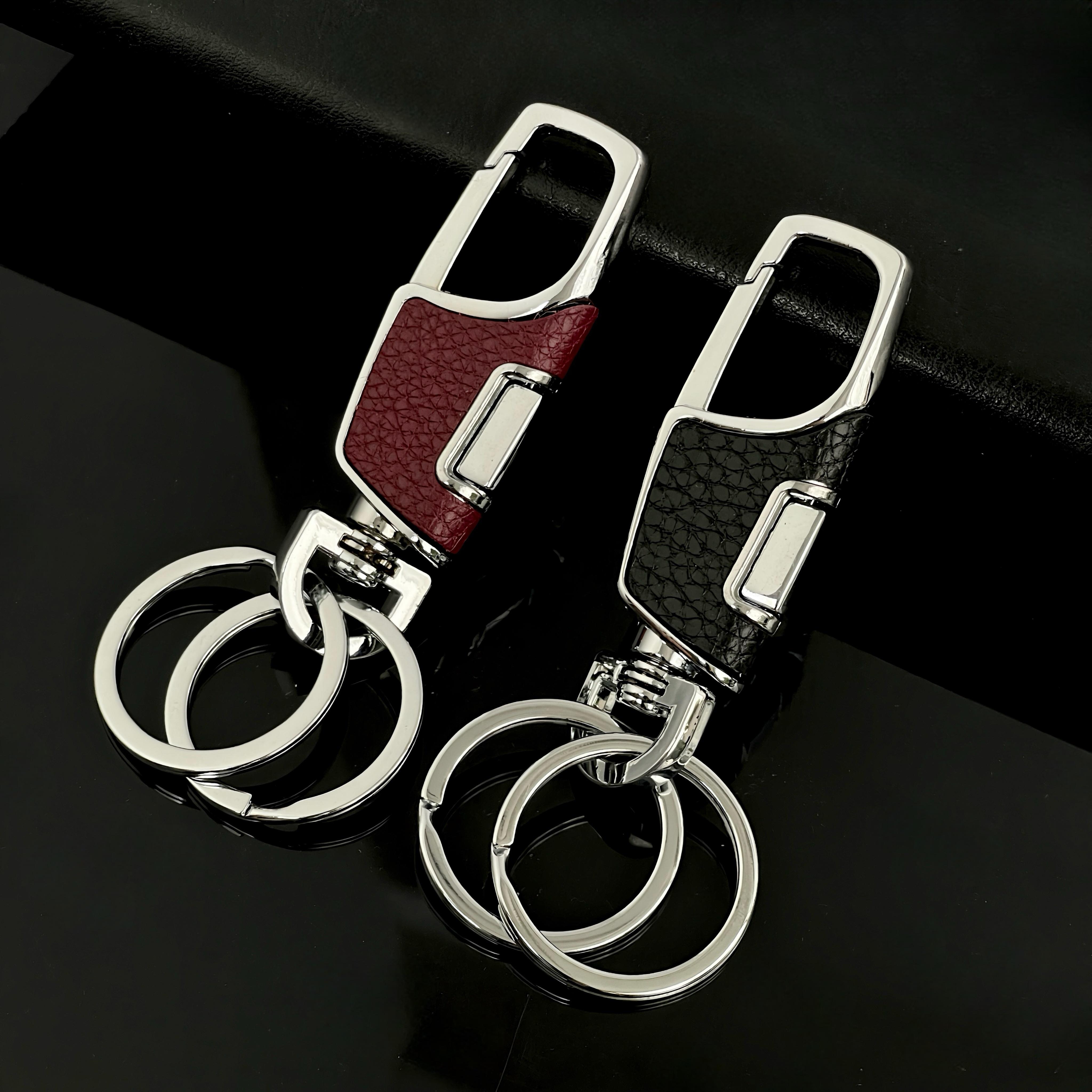 3-Pcs Metal Construction Keychain with Detachable Key Rings Stainless Steel Keychain for Car Keys Gift for Men Women Business Accessories Travel Essentials Heavy Duty PU Leather Keychain 3-Pack 3-Pcs Metal Construction Keychain with Detachable Key Rings Stainless Steel Keychain for Car Keys Gift for Men Women Business Accessories Travel Essentials Heavy Duty PU Leather Keychain 3-Pack