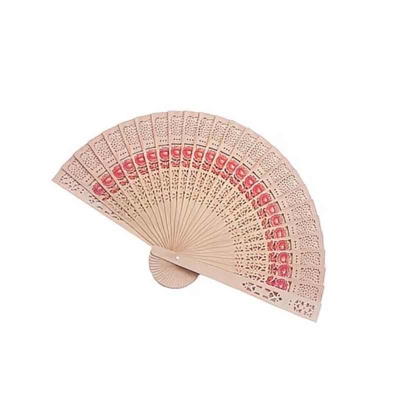 Bohemian Vintage Folding Fan, Handheld Wooden Fan, Wedding Fan, Artistic Cutout Fan, Perfect for Weddings, Parties, Gifts, Dance Performances