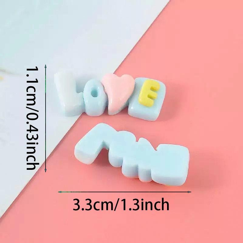Letter Love Cream Resin Mini Toy, Micro Landscape Decor, Garden Ornament, Dollhouse Decoration, Mini Car Decor, Magical Happy Toy