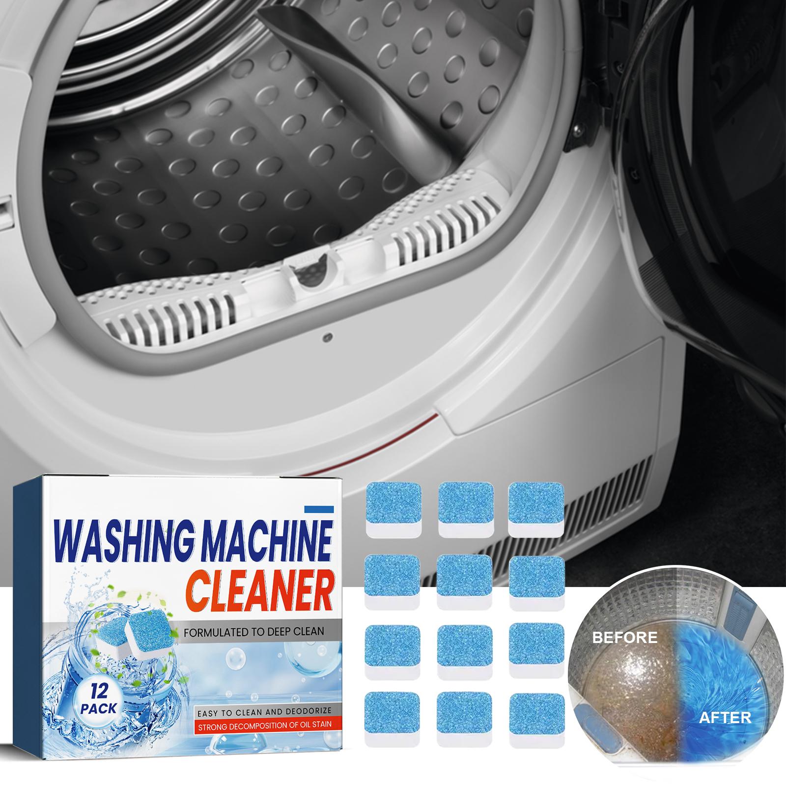 Washing machine cleaning tablets for drum-type washing machines, removes odors and dirt, deodorizes and cleans
