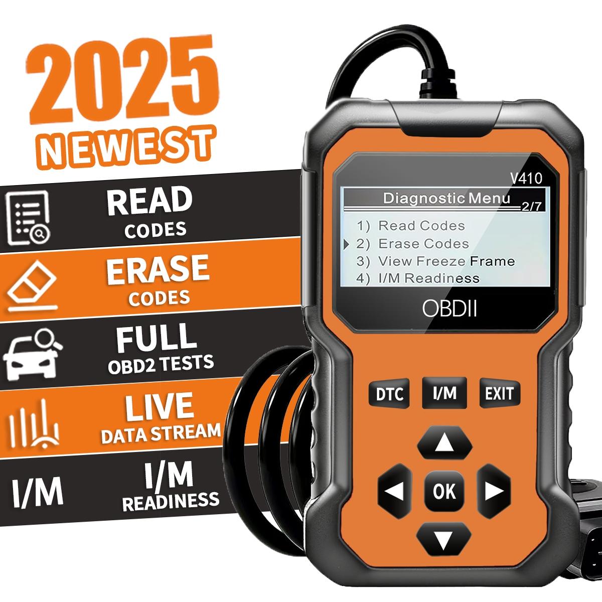 New Obd2 Scanner Diagnostic Tool, Complete Engine Code Reader, Reset, Data Stream, I/m Readiness, Vehicle Info, Voltage Test, All Obdii/eobd Vehicles, Automotive Scan Tool