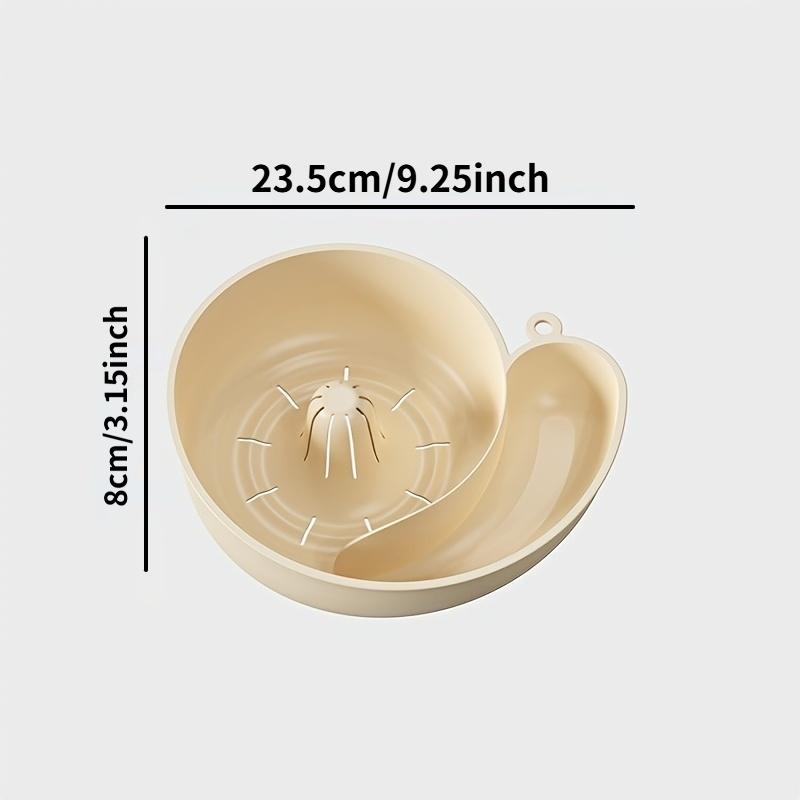 Snail Sink Drain Basket - Automatic Cleaning Hair Catcher, Machine Washable PP Plastic, Cream/Pink, Kitchen & Bathtub Drain Strainer