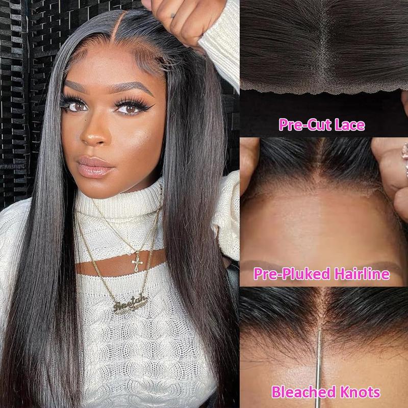Bling Hair 9x6 6x4 Glueless Wig Real Human Hair Bone Straight Ready To Wear HD Lace Closure Wig Transparent Pre Cut 13x4 13x6 Lace Front Wig Human Hair Easy Go No Glue